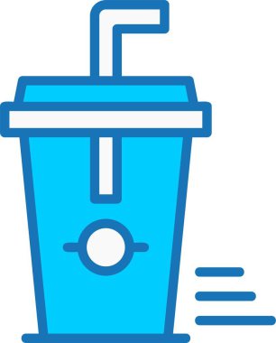 Smoothie Doldurulmuş Mavi Simge