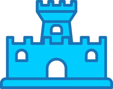 Kum Kalesi Mavi Simge Dolu
