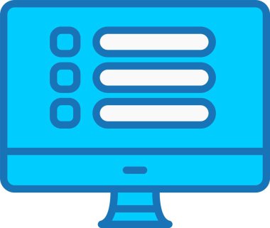 Liste Doldurulmuş Mavi Simge