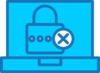 Yanlış Parola Doldurulmuş Mavi Simge