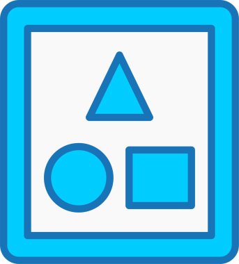 Şekil Doldurulmuş Mavi Simge