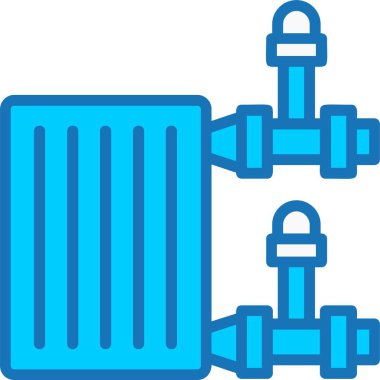 Mavi Simge Doldurulmuş Radyatör