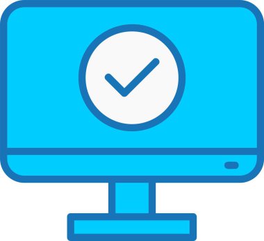 Mavi Simge Doldurulmuş Monitör