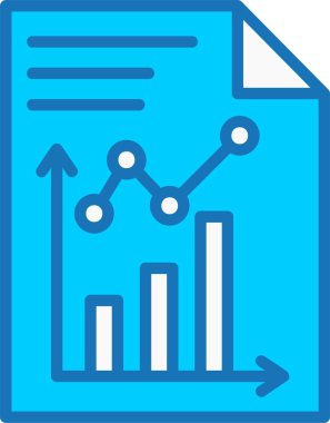 Mavi Simge Doldurulmuş Çubuk Çizelgesi