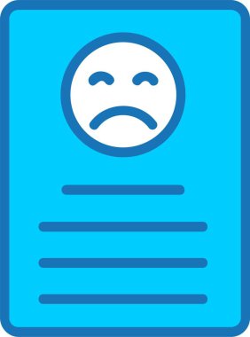 Kötü Eleştiri Doldurulmuş Mavi Simge