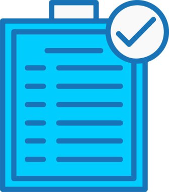 Tamamlanmış Görev Doldurulmuş Mavi Simge