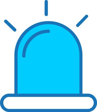 Siren Doldurulmuş Mavi Simge