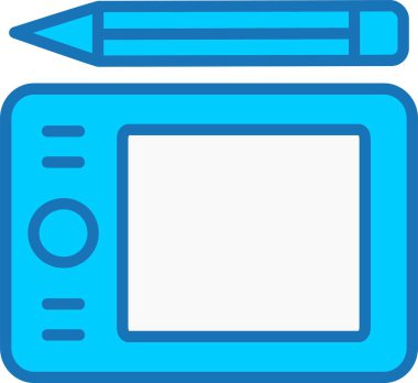 Mavi Simge Doldurulmuş Grafik Tableti