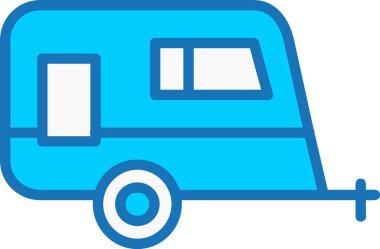 Mavi Simge Doldurulmuş Kervan