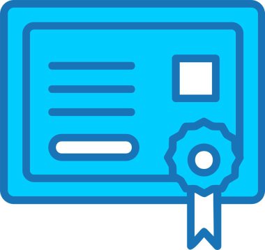 Sertifika Doldurulmuş Mavi Simge