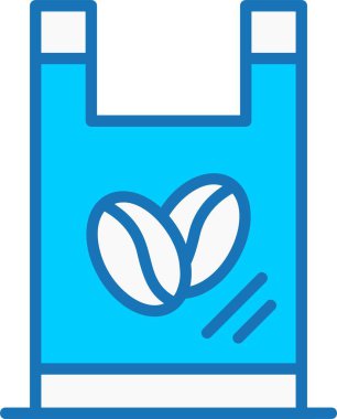 Mavi Simge Doldurulmuş Plastik Torba