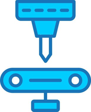 Makine Doldurulmuş Mavi Simge