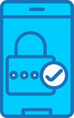 Giriş Doldurulmuş Mavi Simge