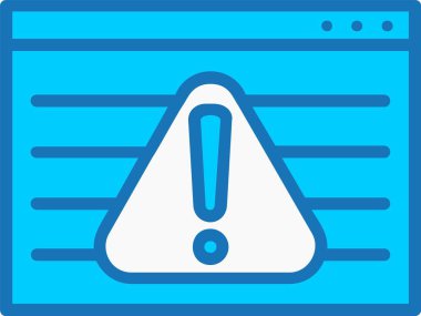 Mavi Simge Dolu Uyarı İşareti