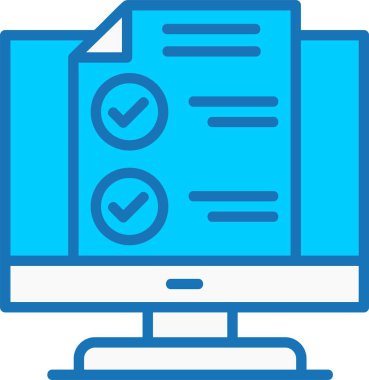 Test Doldurulmuş Mavi Simge