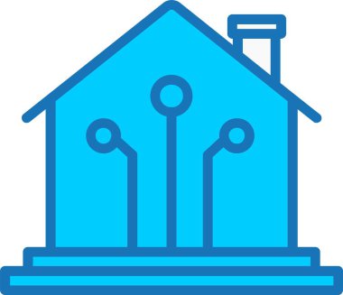 Mavi Simge Dolu Akıllı Ev