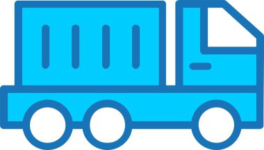 Mavi Simge Doldurulmuş Konteyner