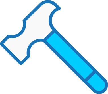 Çekiç Doldurulmuş Mavi Simge