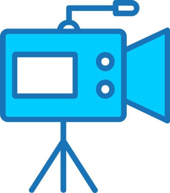 Mavi Simge Doldurulmuş Video Kamera