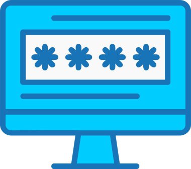 Parola Doldurulmuş Mavi Simge