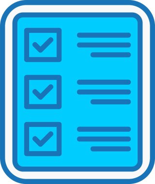 Sınav Doldurulmuş Mavi Simge