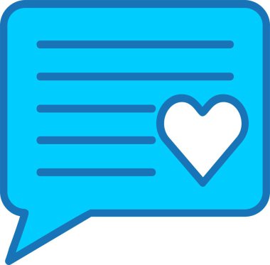 İleti Dolu Mavi Simge