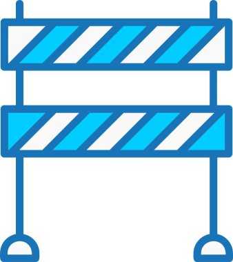 Yol Bloğu Dolu Mavi Simge