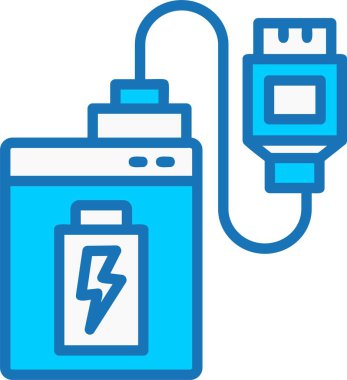 Harici Disk Doldurulmuş Mavi Simge