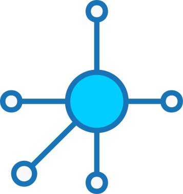 Bağlantı Dolu Mavi Simge