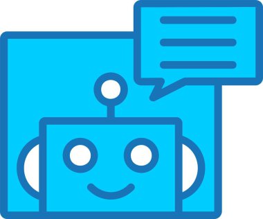 Bot Doldurulmuş Mavi Simge