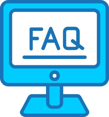 Faq Doldurulmuş Mavi Simge