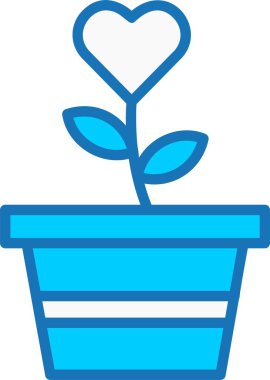 Bitki Doldurulmuş Mavi Simge