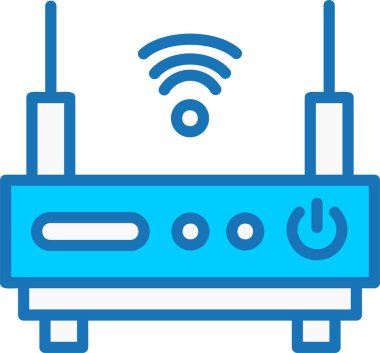 İnternet Dolu Mavi Simge
