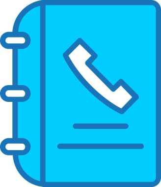 Mavi Simge Doldurulmuş Telefon Defteri