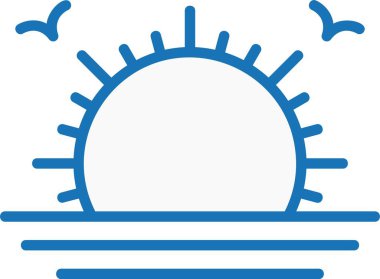 Gün Doğumu Dolu Mavi Simge