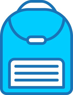 Mavi Simge Doldurulmuş Çanta