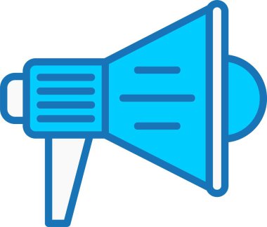 Reklam İçi Dolu Mavi Simge