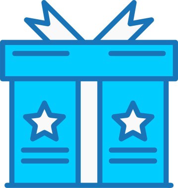 Hediye Kutusu Mavi Simge Dolduruldu