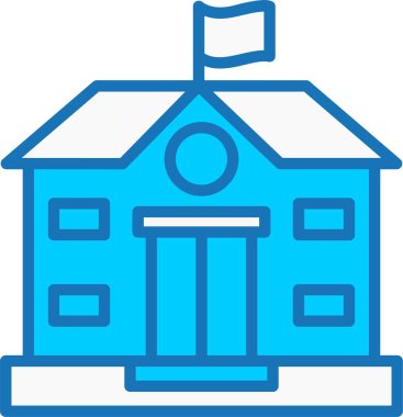 Okul Dolu Mavi Simge