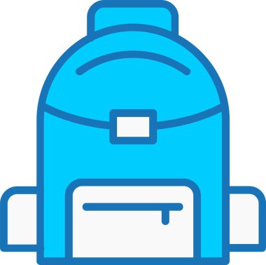 Mavi Simge Doldurulmuş Çanta