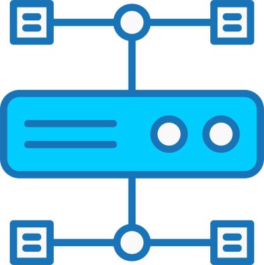 küme Hesaplama Doldurulmuş Mavi Simge
