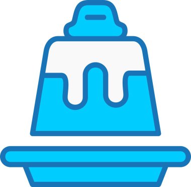 Flan Dolu Mavi Simge