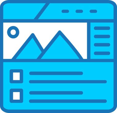 Web Tasarımı Dolu Mavi Simge