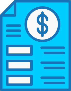 Fatura Dolu Mavi Simge