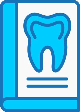 Mavi Simge Doldurulmuş Diş Kitabı