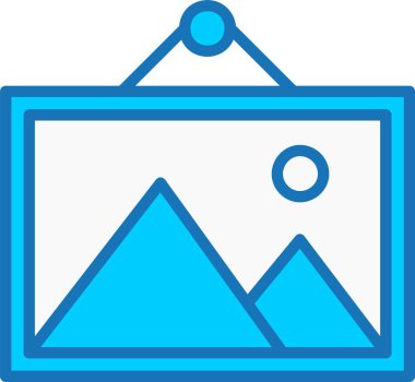 Resim Doldurulmuş Mavi Simge