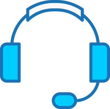 Mavi Simge Dolu Kulaklıklar