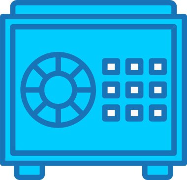 Mavi Simge Doldurulmuş Güvenli Kutu