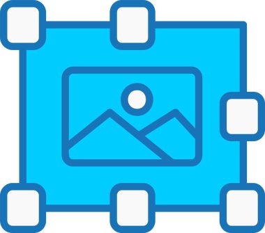 Resim Düzenleme Doldurulmuş Mavi Simge