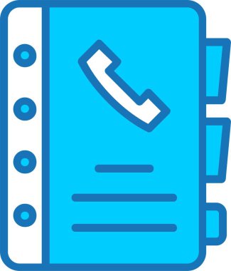 Mavi Simge Doldurulmuş Telefon Defteri